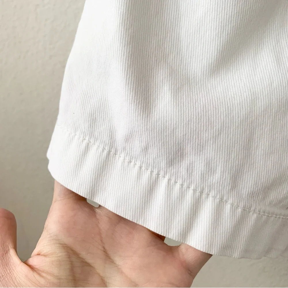 Tory Burch white cotton long shorts